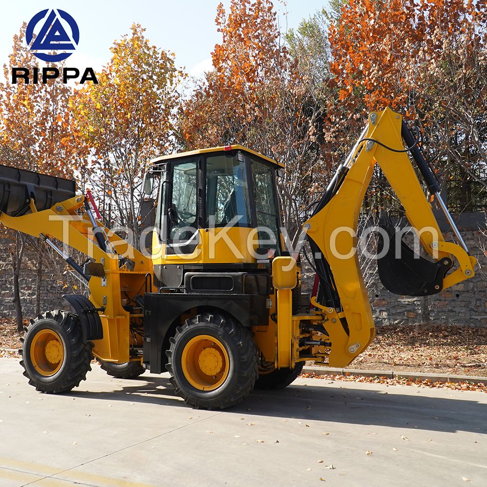 Rippa Backhoe Loader Engineering Machinery Excavator And Loader Multifunctional Backhoe For Sale