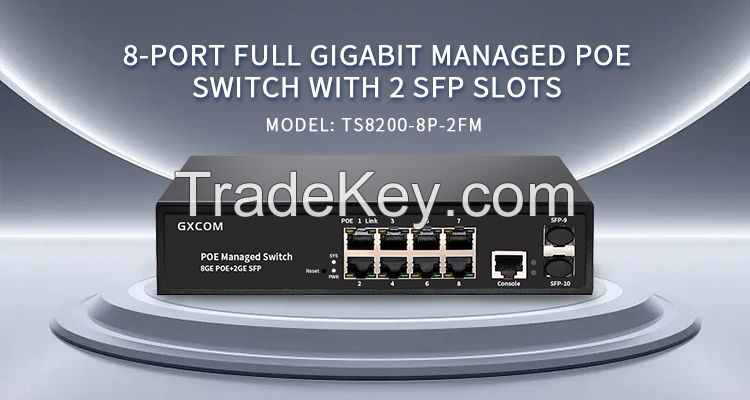 Factory Direct Full Gigabit 8 port PoE Switch with L2 management IEEE802.3AF/AT