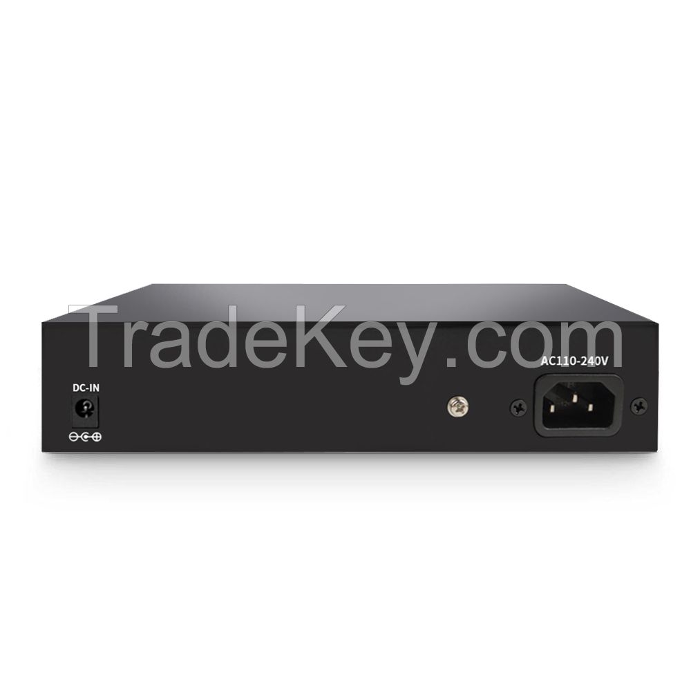 Factory Direct Full Gigabit 8 port PoE Switch with L2 management IEEE802.3AF/AT