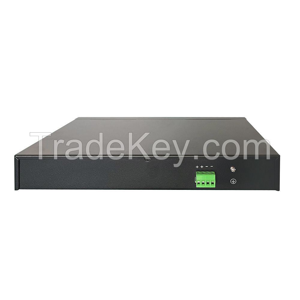 passive 24v network switch 16 Port Full Gigabit Managed 24V PoE Switch with 2 SFP Slots