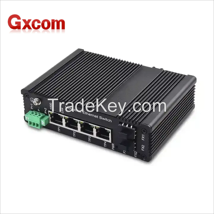 Wholesale price Industrial poe switch 4 ports 1000M with 2 SFP uplink din rail Industrial PoE switch with smart web management