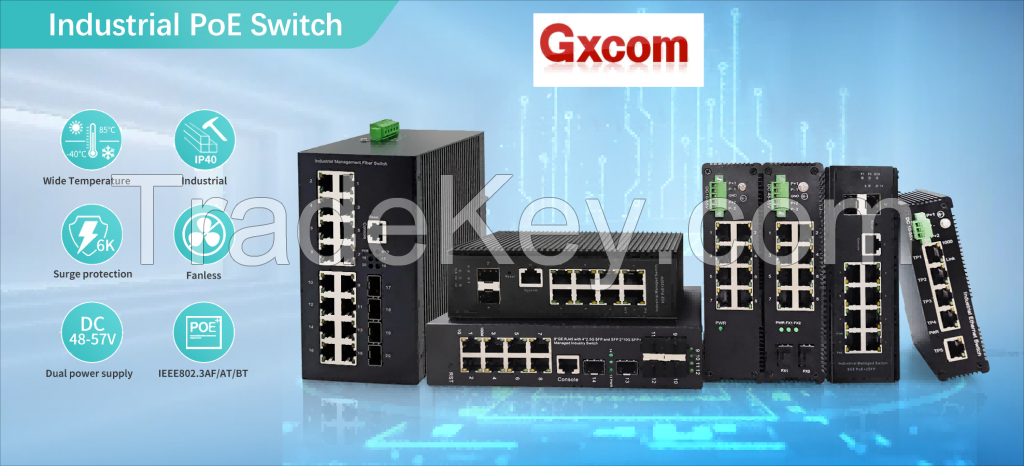 Wholesale price Industrial poe switch 4 ports 1000M with 2 SFP uplink din rail Industrial PoE switch with smart web management