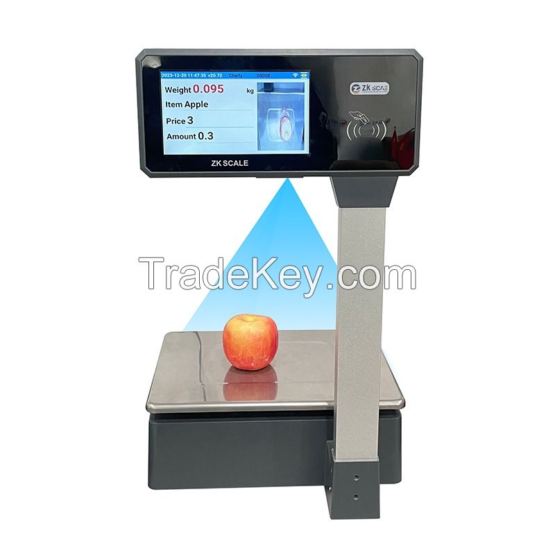 30kg Thermal Receipt Barcode Printing AI Weighing Scale with Android for Fruit Vegetable Meat Shop