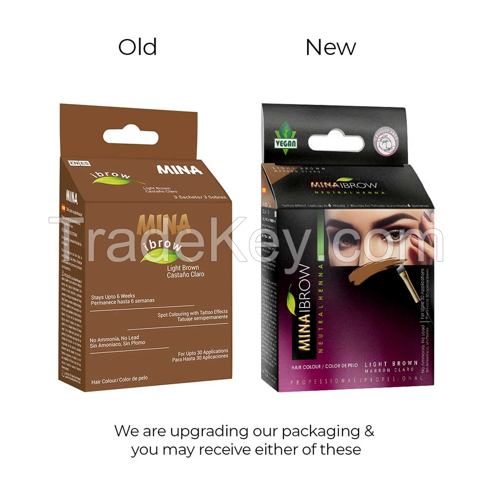 Top Selling Henna Brow Tints Light Brown Henna Kit For Wholesale Best Quality Eyemakeup Products Good Price OEM Manufacturers