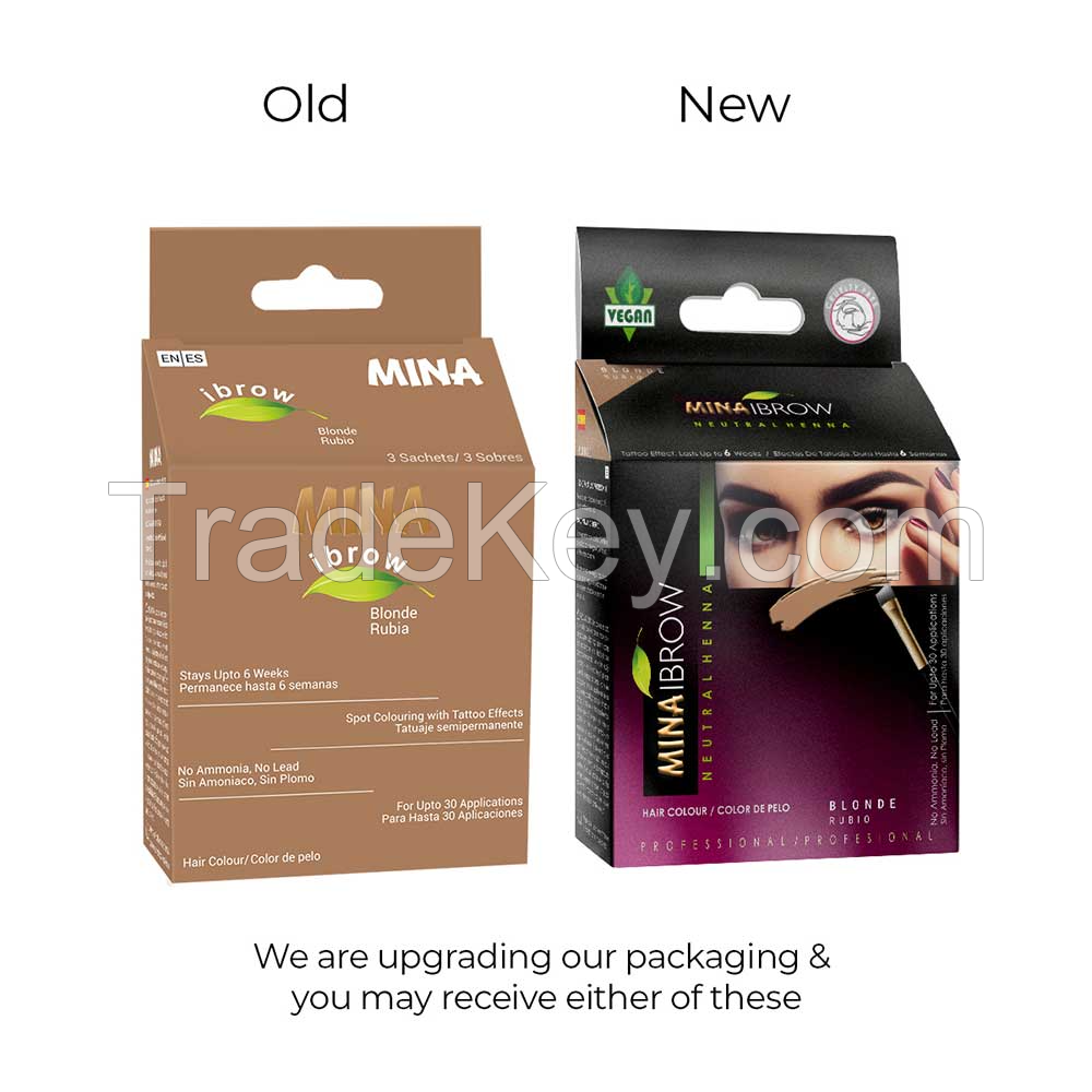 Regular Tint Kit Eyebrow Blonde Color Henna Custom Logo Private Label Henna Dye Semi Permanent Coloring Kit Good Price