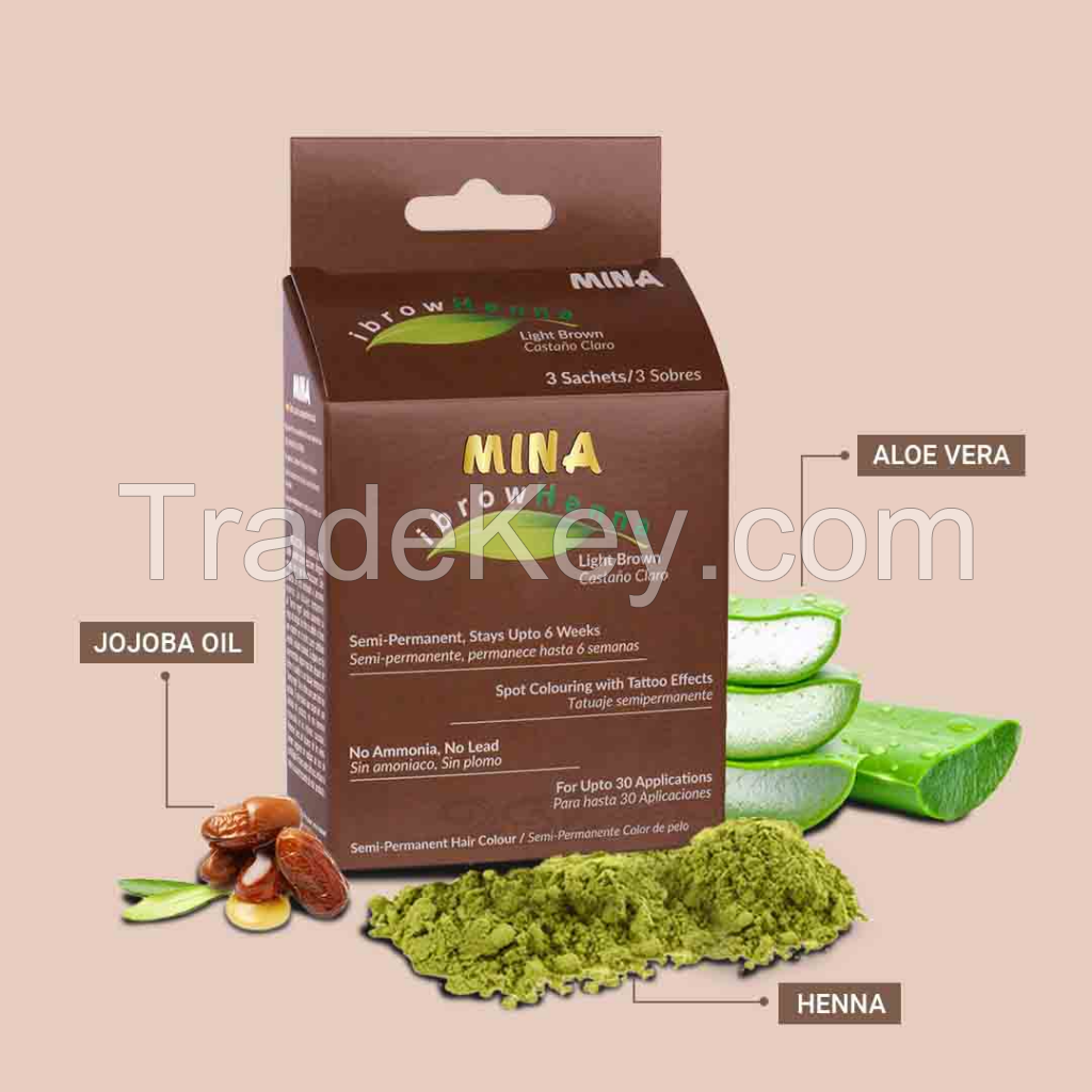 Top Selling Henna Brow Tints Light Brown Henna Kit For Wholesale Best Quality Eyemakeup Products Good Price OEM Manufacturers