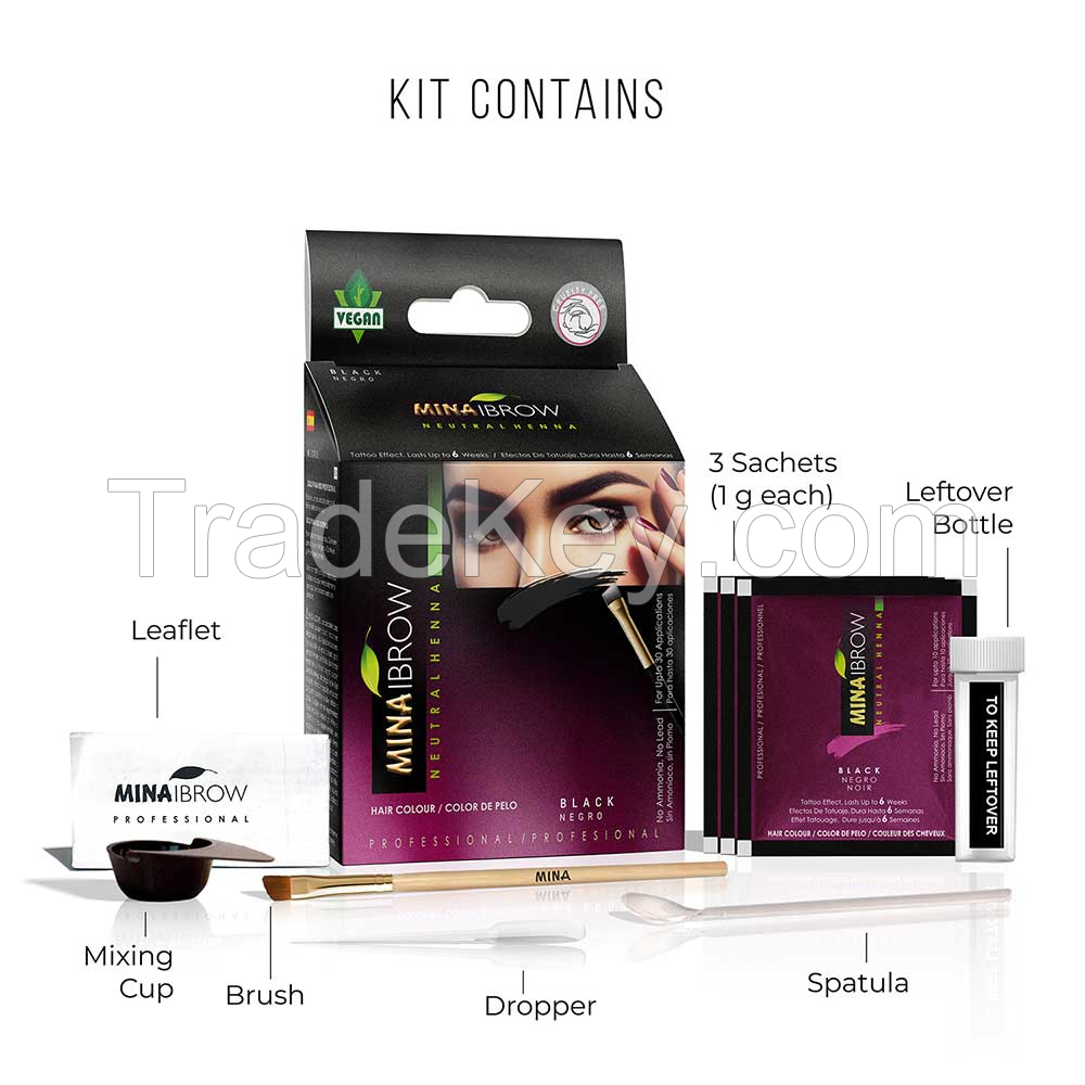 Best Quality Eyebrow Tints Henna Long Lasting &amp;amp; Semi Permanent Brow Makeup Kit Regular Pack