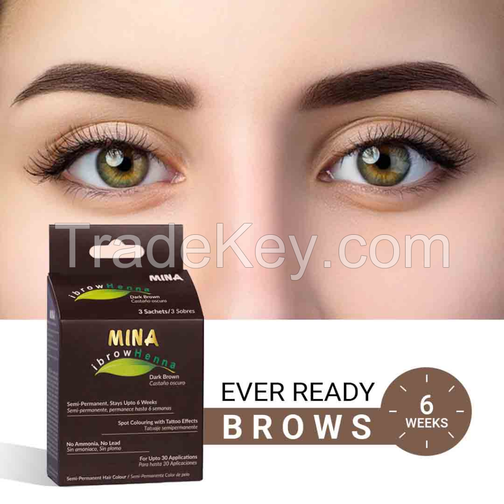 OEM Manufacturers Of Eyebrows Tints EU Approved Henna Natural Powder 3gm Tint Coloring Kit Wholesale Price Bulk Long Lasting Dye Kit