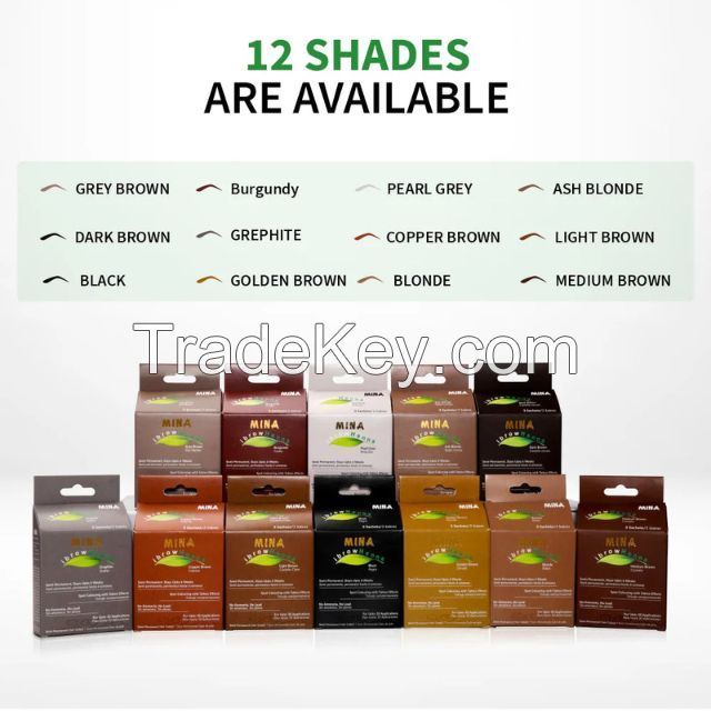 Professional High Quality Henna Powder Natural Henna Based Brow Tints - 12 Shades Available Semi Permanent, Long Lasting Henna Tint Dye 3gm Henna Kit 