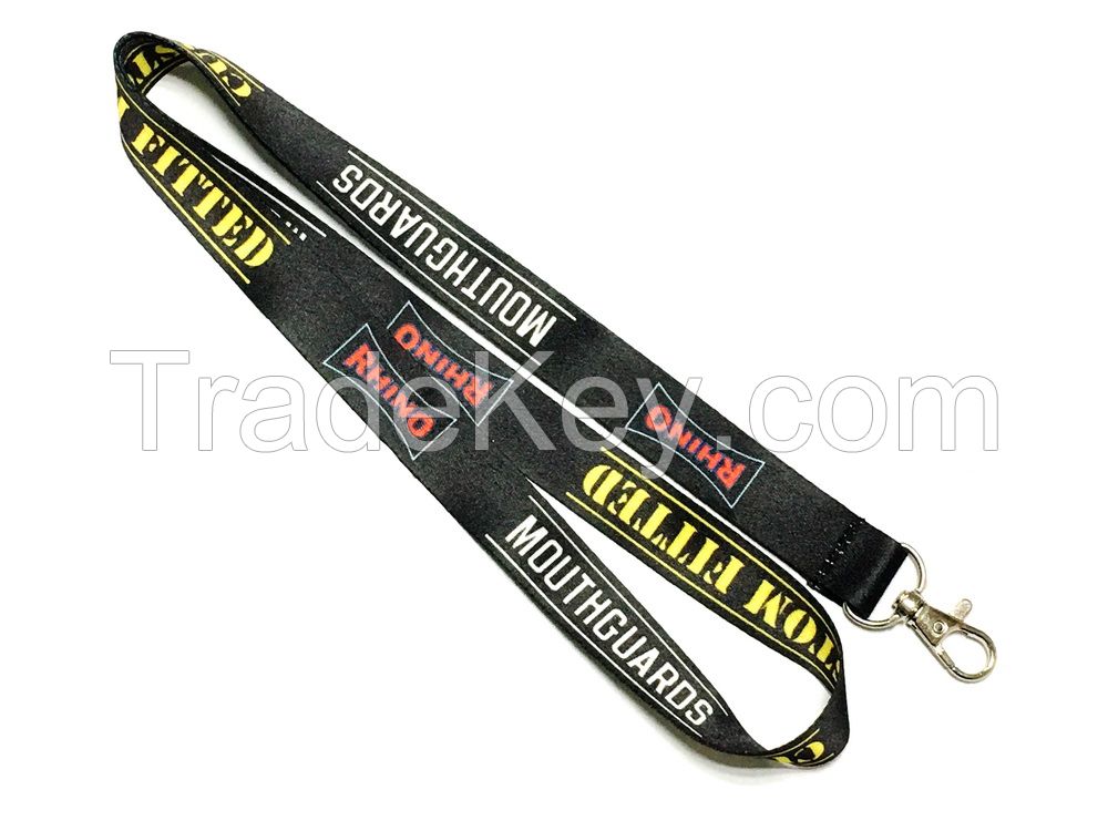 Black Background Heat Transfer Printing Lanyards Dye Sublimation 960 * 20mm