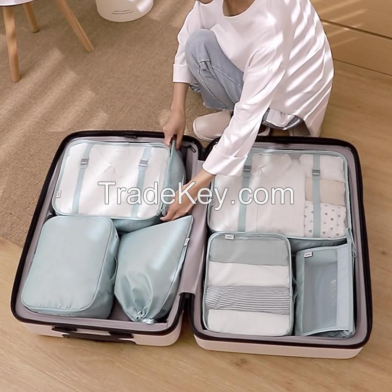 8pcs Luggage Storage Travel Kit Bag