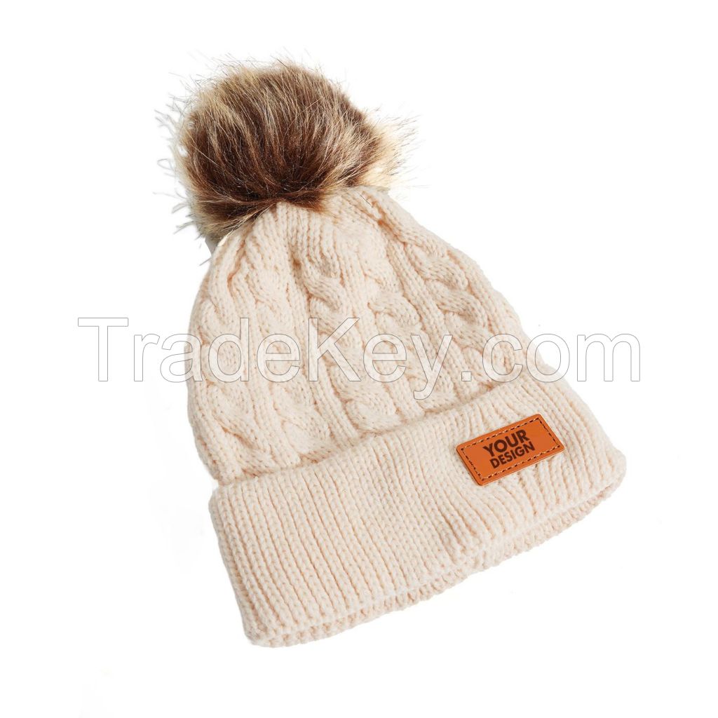 Fox Fur Pom Beanie