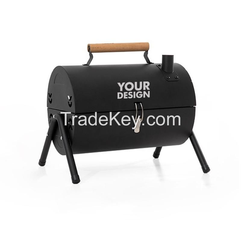 Portable Drum Barbecue Charcoal Grill