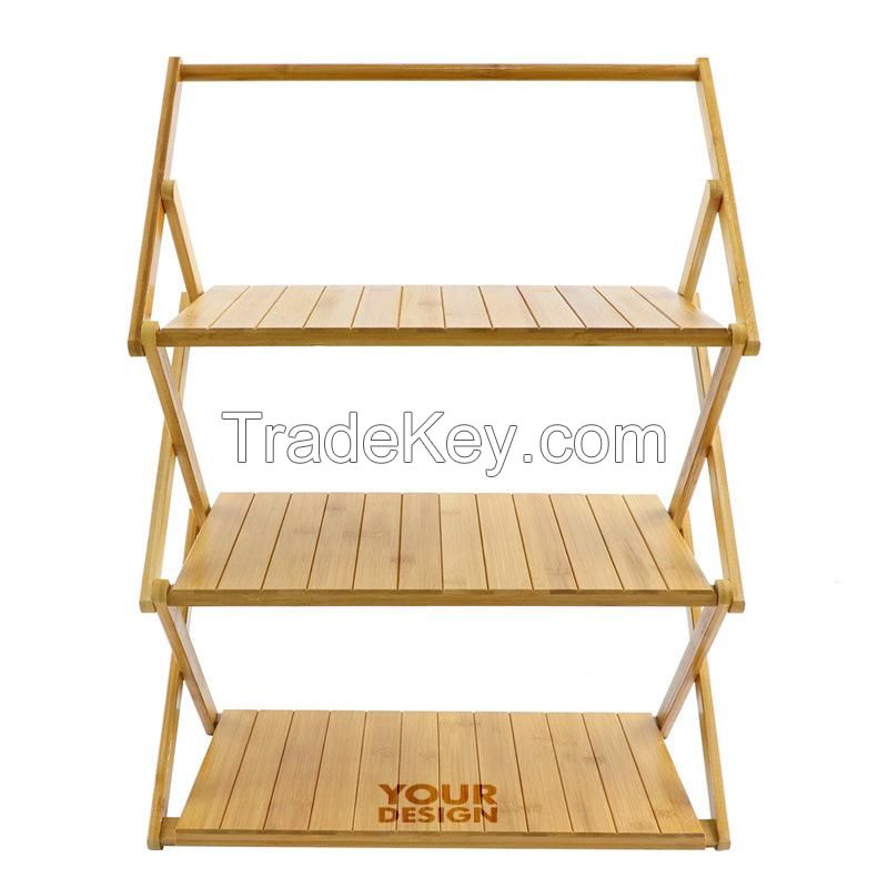 4 Layers Bamboo Plant Folding Frame