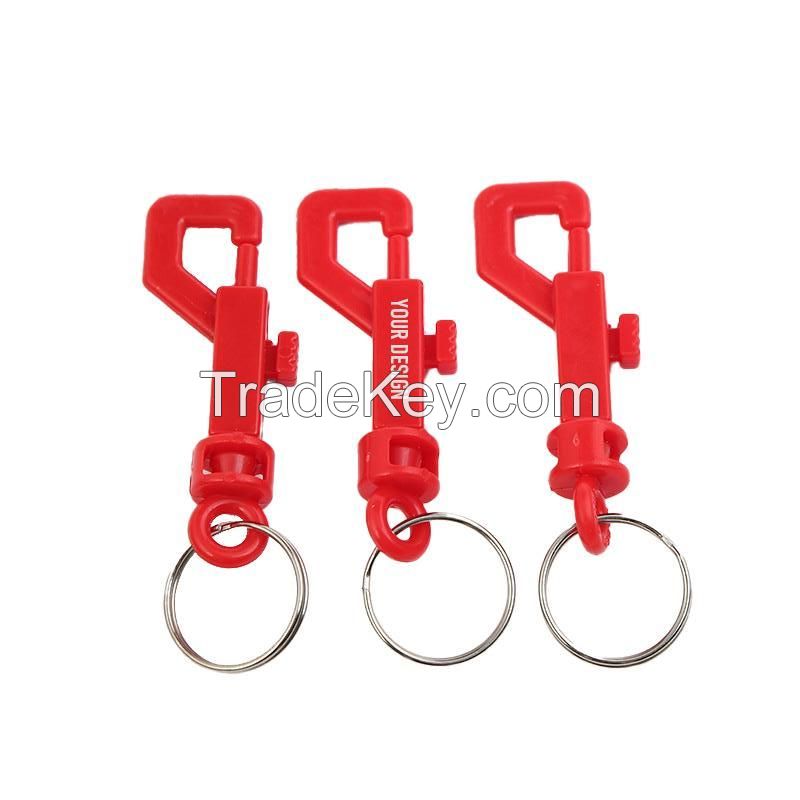 Plastic Snap Hook With Key Ring