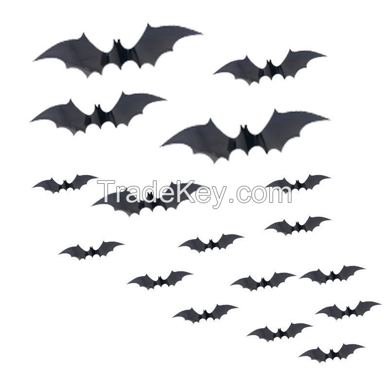 11Pcs 3D Bat Halloween Decoration Decals