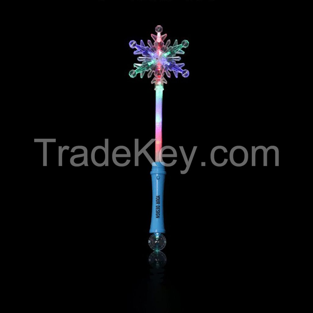 LED Light Up Snowflake Wand