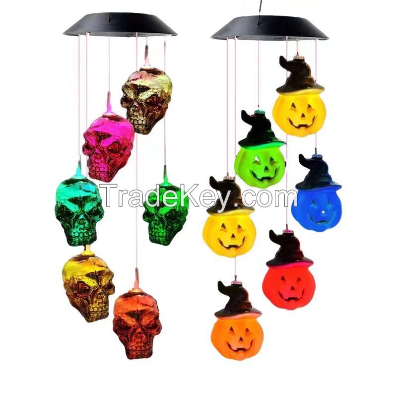 LED Solar Halloween Wind Chime Light