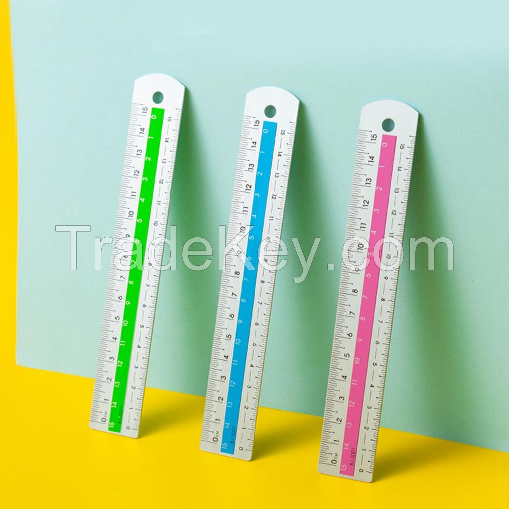 6 Inch Color Cente Aluminum Alloy Ruler