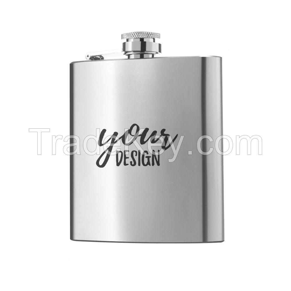 6 oz. Custom Stainless Steel Hip Flask