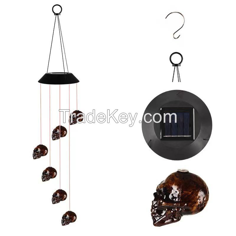 LED Solar Halloween Wind Chime Light