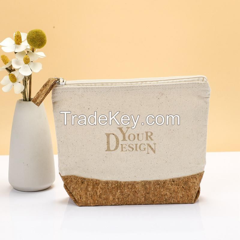 Eco-friendly Cork Canvas Zipper Pouch