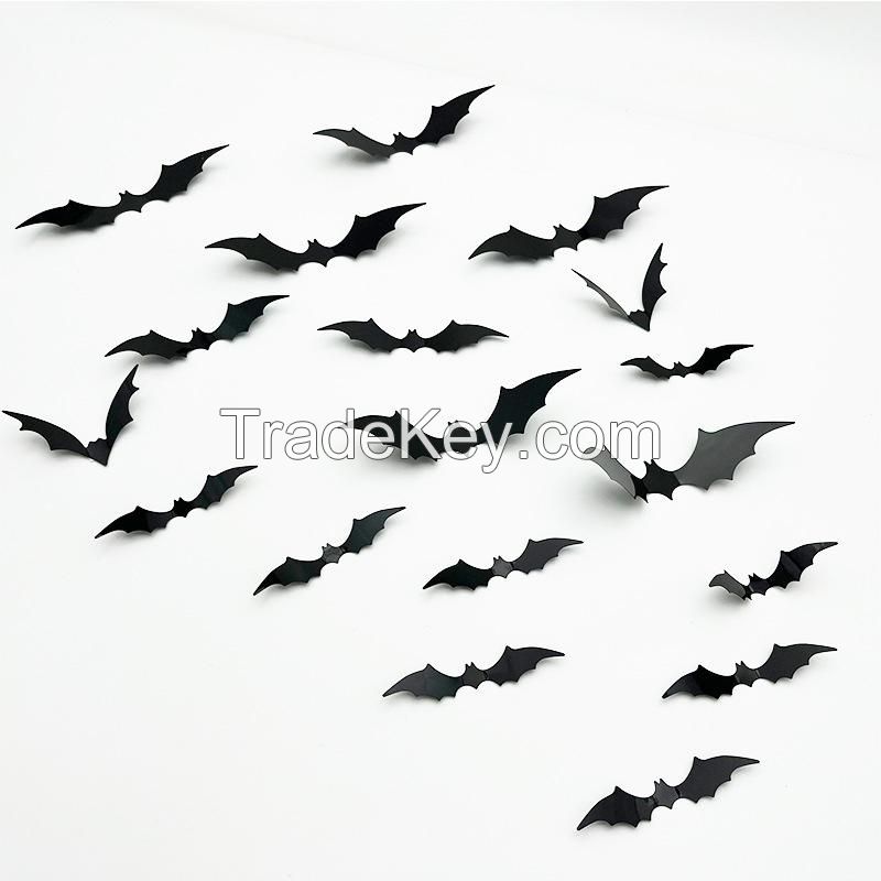 11Pcs 3D Bat Halloween Decoration Decals