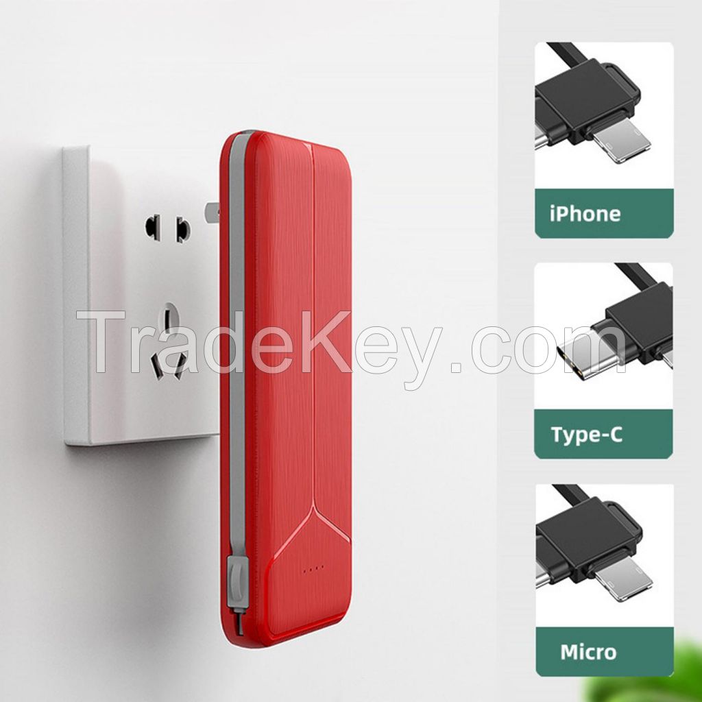 Power Bank With Built-in Plug