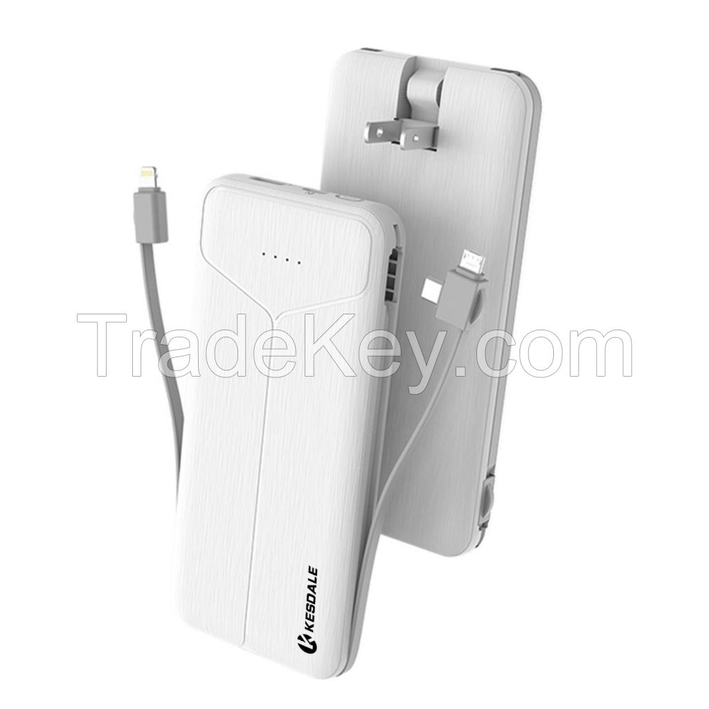 Power Bank With Built-in Plug