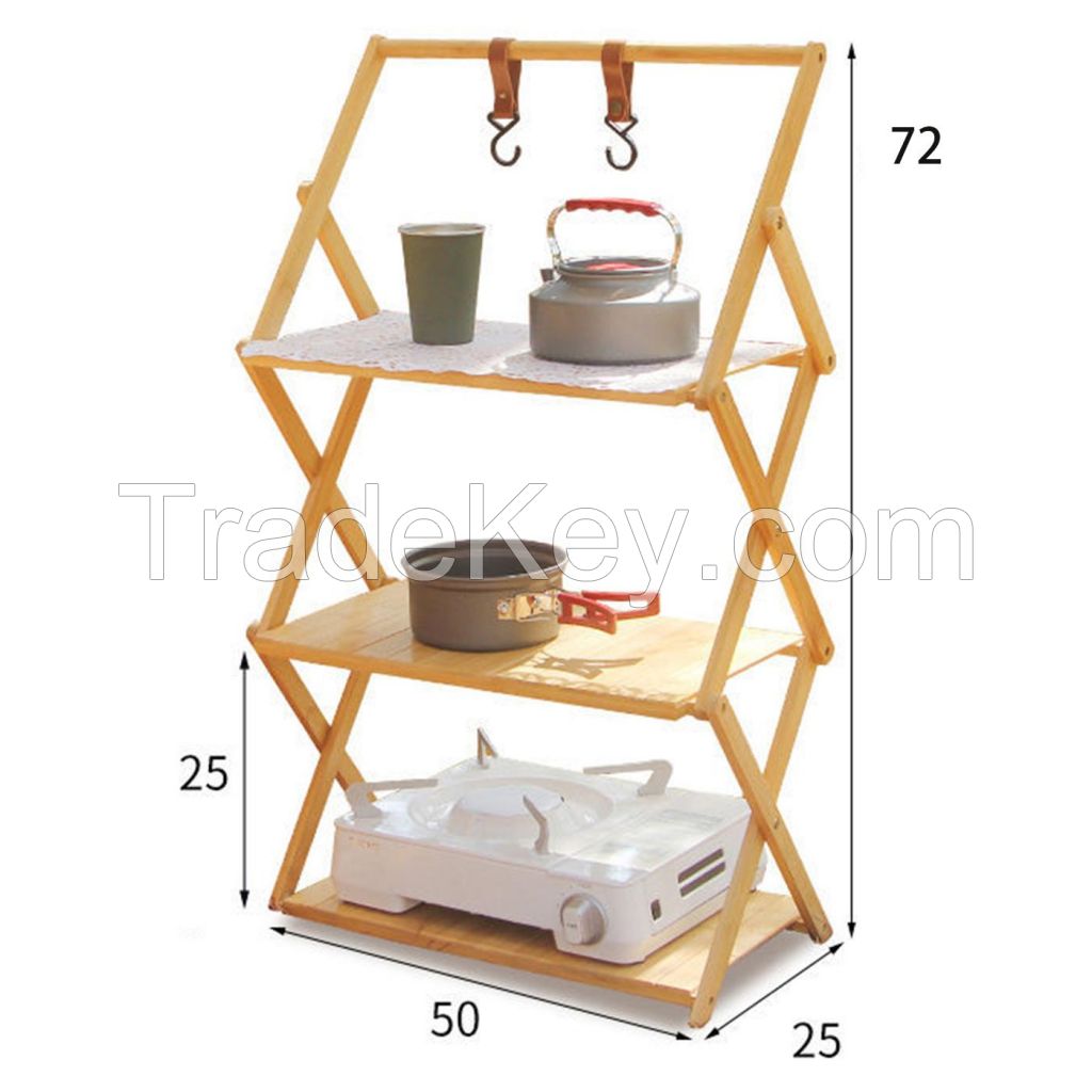 4 Layers Bamboo Plant Folding Frame