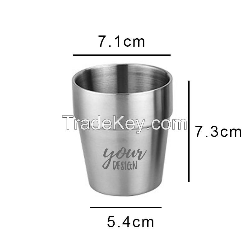180ml Stainless Steel Double Layer Water Cup