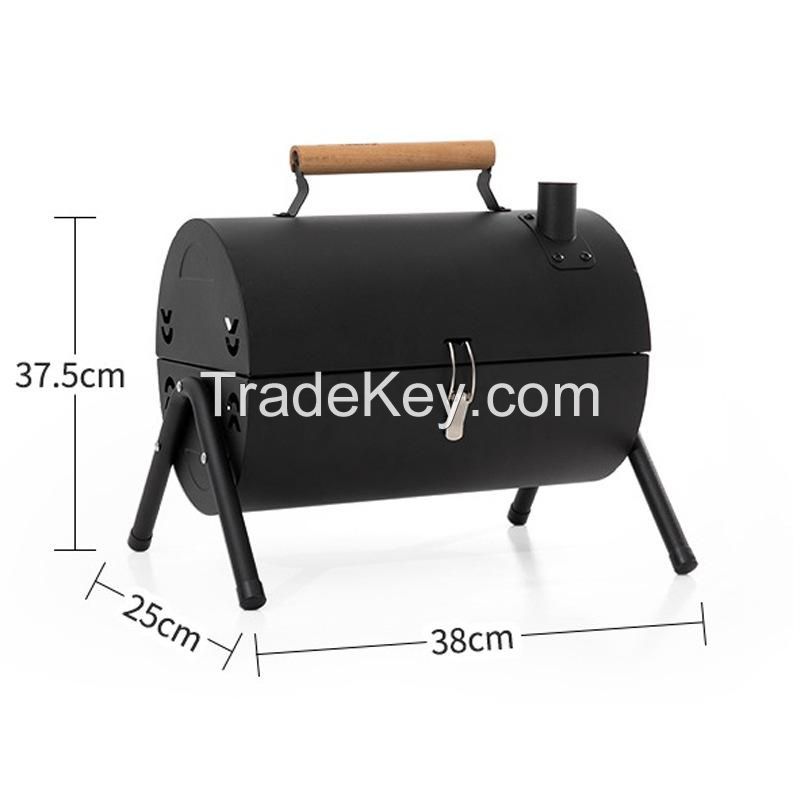 Portable Drum Barbecue Charcoal Grill