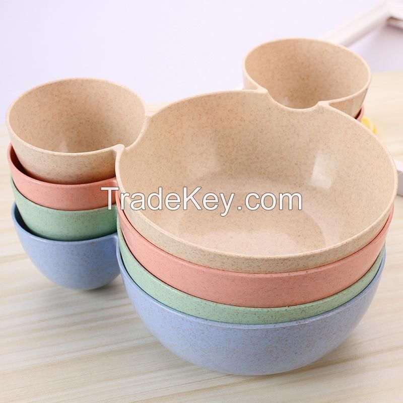 Big Ears Wheat Straw Tableware Set