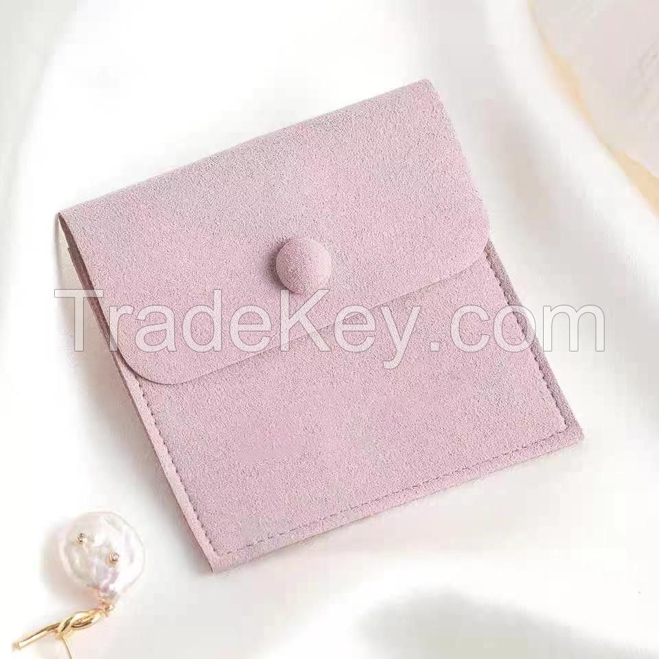 Microfiber Jewelry Pouch With Snap Button