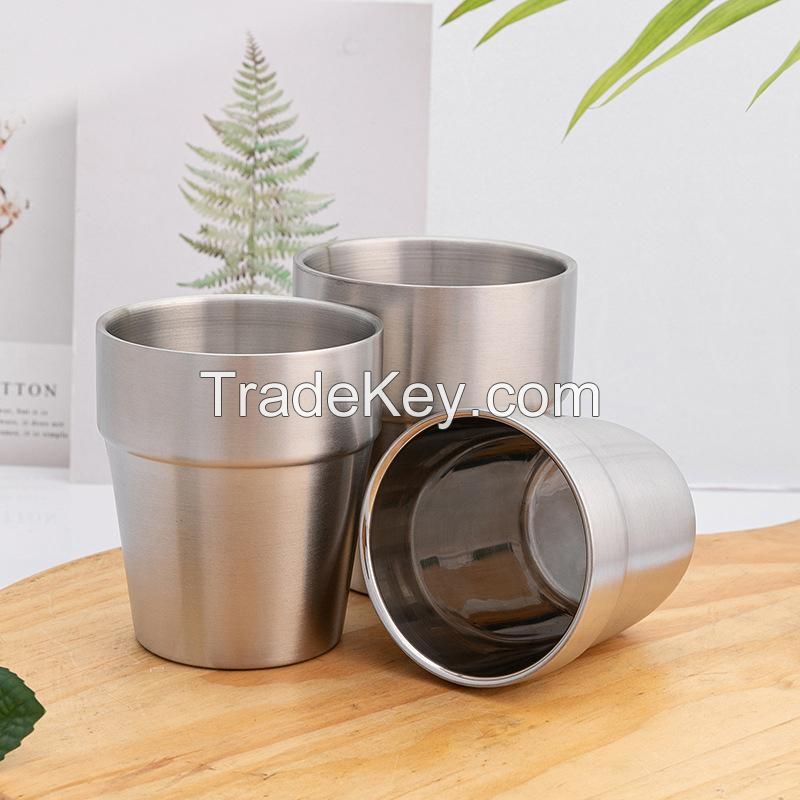 180ml Stainless Steel Double Layer Water Cup