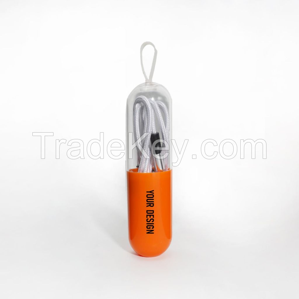 USB Charging Cable With Capsule Storage Box