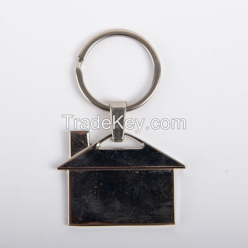 Custom Zinc Alloy House Shaped Keychain