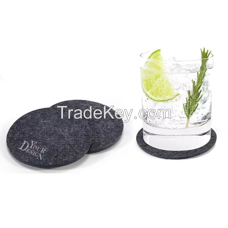Personalized Round Felt Coaster