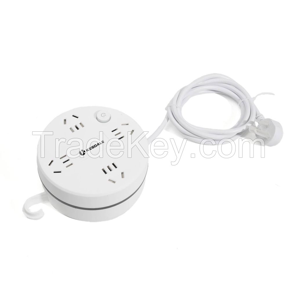 Round Retractable Multi-Hole USB Plug Board