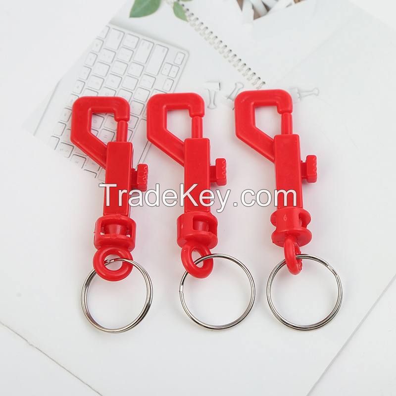 Plastic Snap Hook With Key Ring