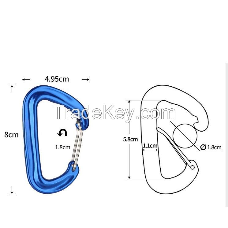 Custom D Type Spring Carabiner Hook