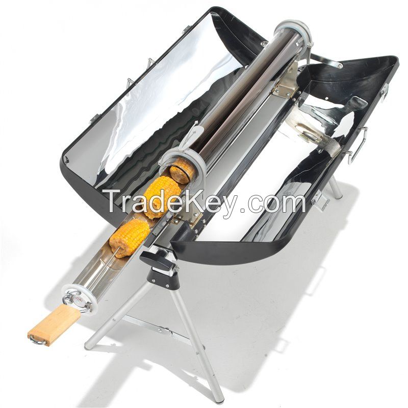 Hot sale parabolic vacuum kitchen solar cooker China made solar BBQ grill solar oven cooker