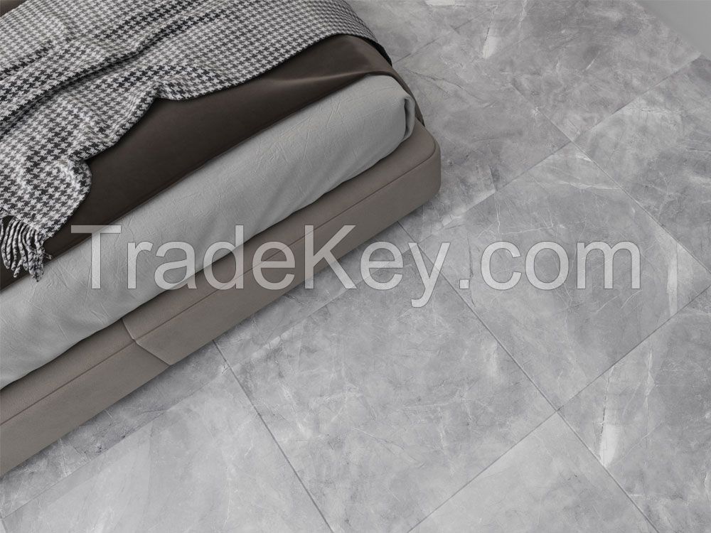 Marble Look Pulpi Grey 60x120cm Porcelain Ceramic Tiles For Floor and Wall Glossy Full Body