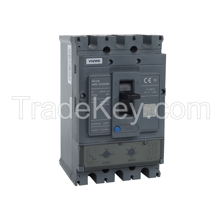 MCCB VM5-320HUM AC250A 3P AC800/1000V High voltage Molded case circuit breaker for solar energy and wind power