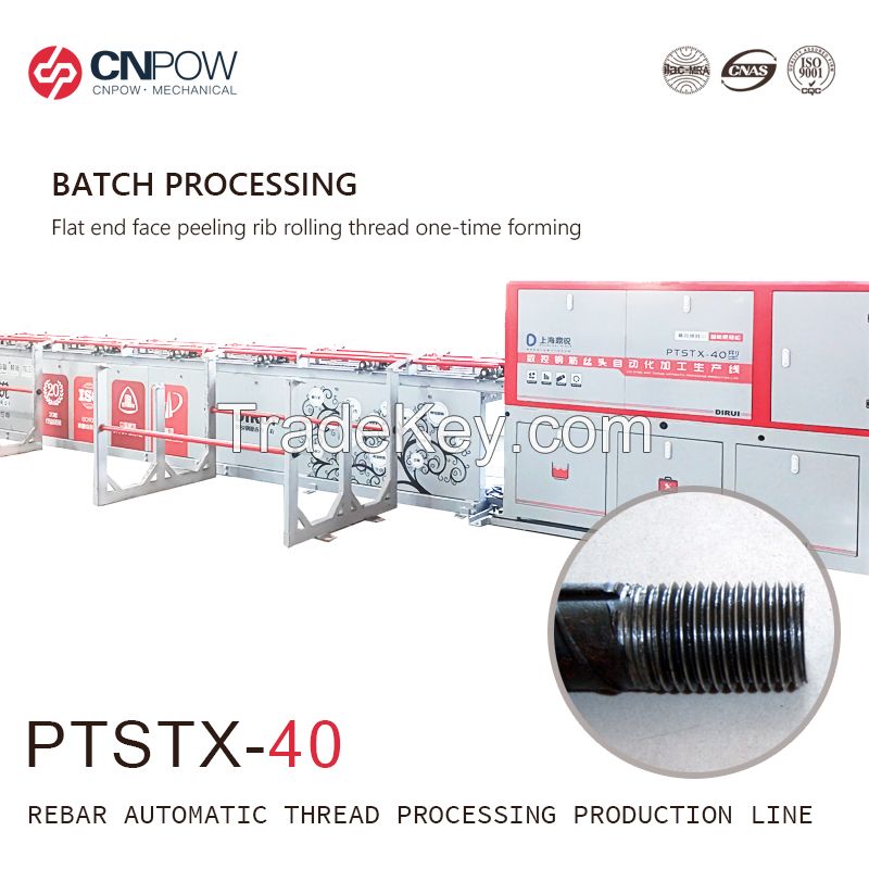 Rebar thread processing line