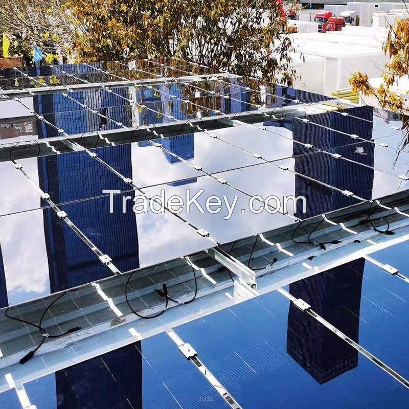 Gaoming Bipv Green Color Solar Panel Glass Facade For Building Customized Bipv Photovoltaic Solar Panel