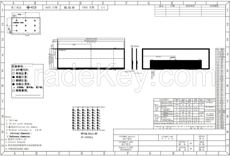 14.5 inch 2560*720 HD long strip IPS screen long screen monitoring screen chassis sub-screen built-in touch desktop sub-screen