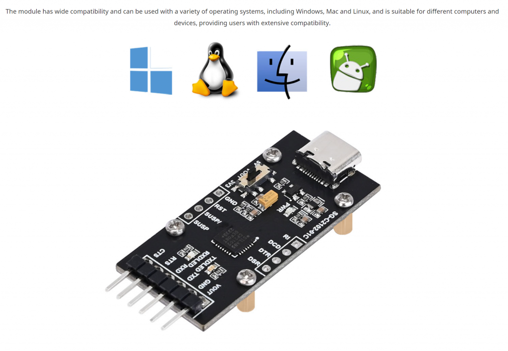 USB to UART Serial 6PIN Converter Adapter Module