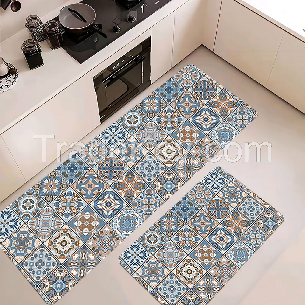 2 pcs of Persian patterns of anti-fatigue kitchen mats