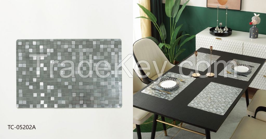 factory price of waterproof washable placemats for dining table 